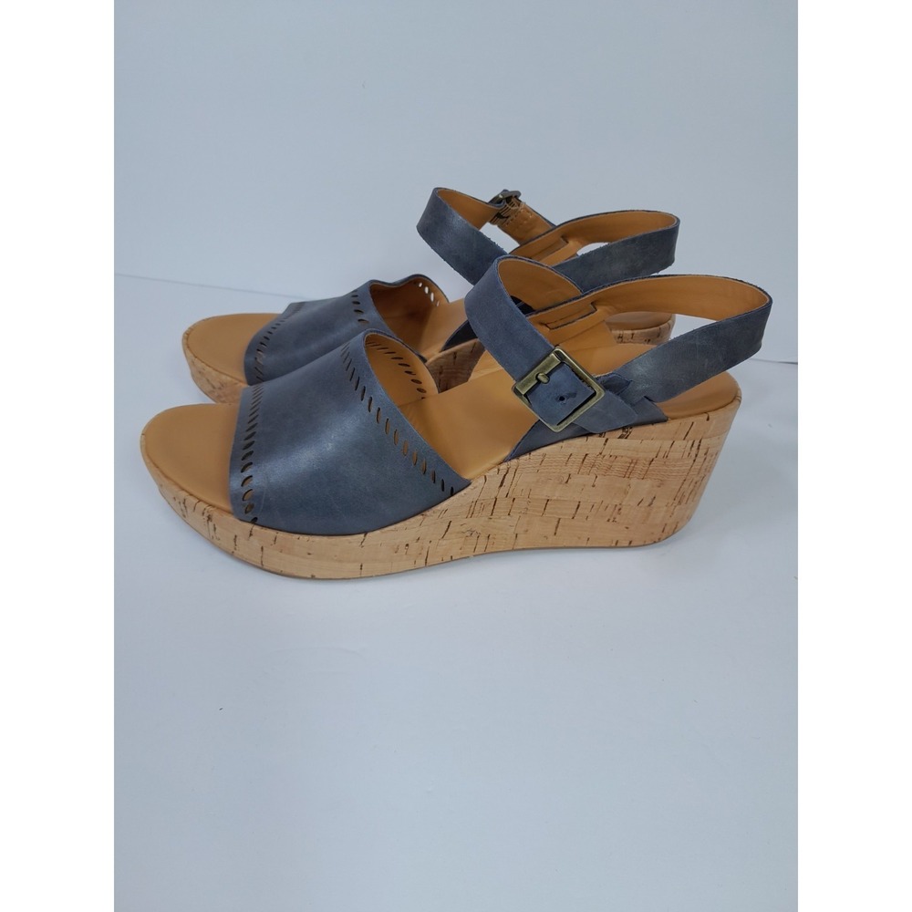 KORKS Tone Platform Wedge Sandal Women Sz 7   Med Gray